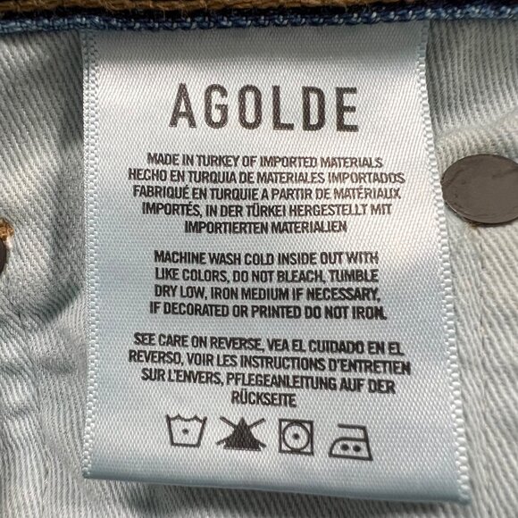 AGOLDE Pinch Waist High Rise Kick Jeans in Symbol Size 31 - Picture 7 of 13